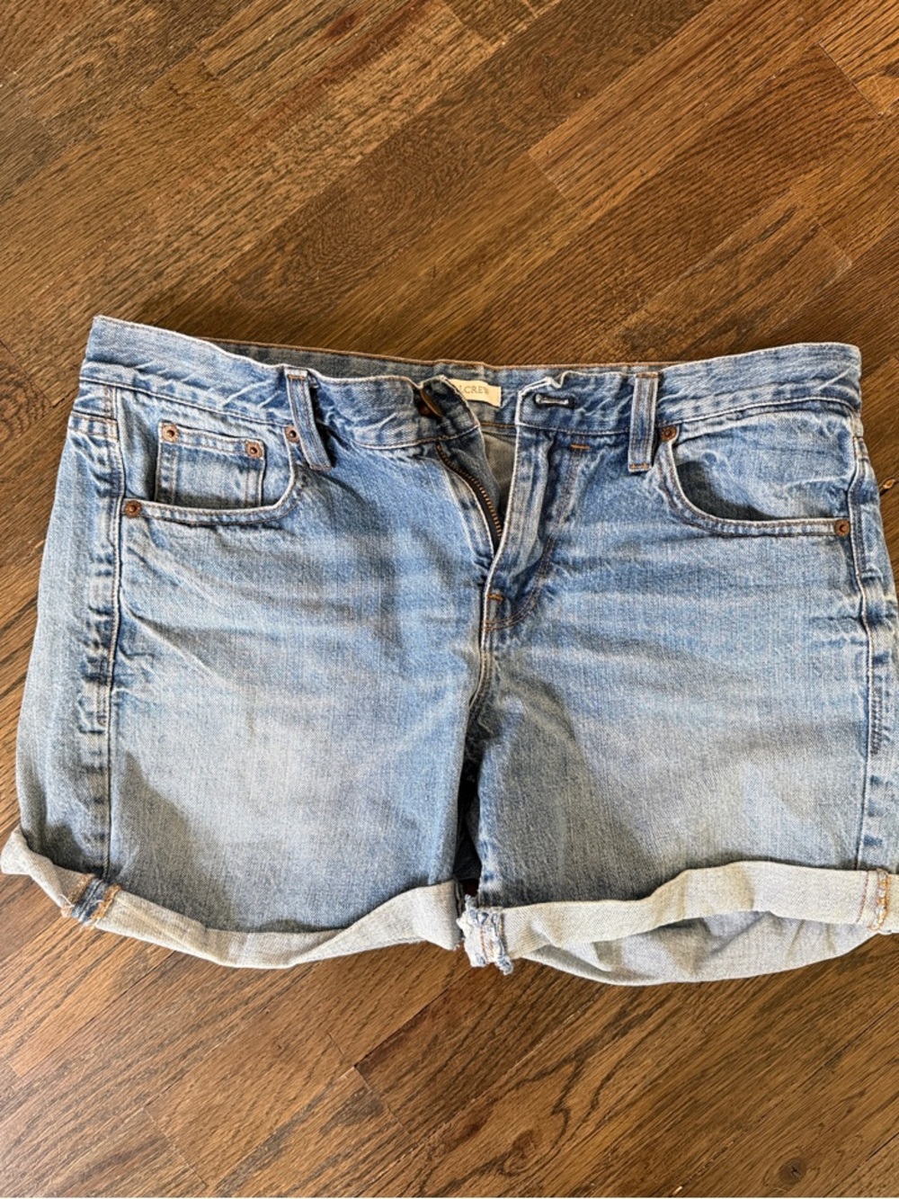 J. Crew Light Blue Rolled Hem Denim Shorts
